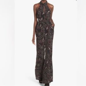 Astr Black Paisley Jumpsuit XS